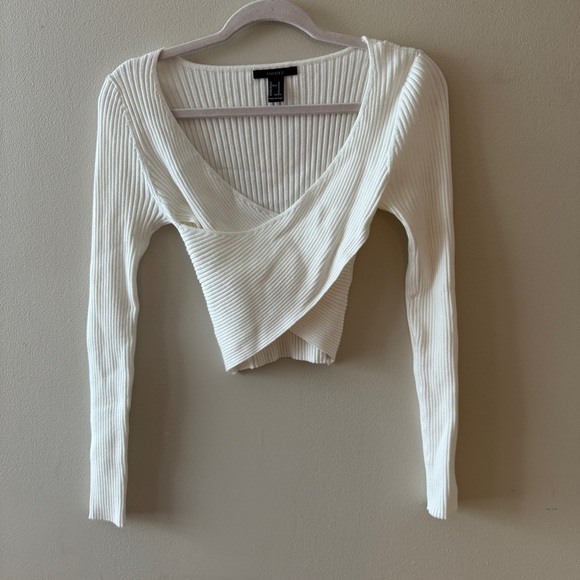 Forever 21 Sweaters - Forever 21 Ribbed Cross Front Sweater